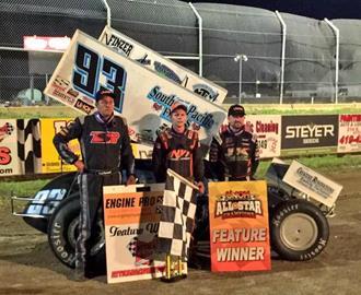 Haudenschild and Stroup take checkers at Attica Raceway