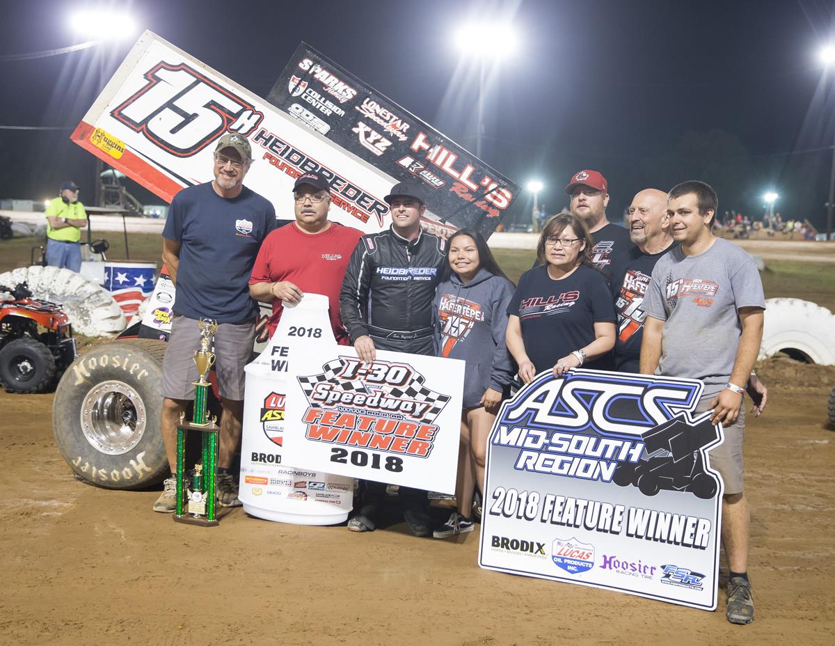 Hafertepe Caps Off Three Race Lucas Oil ASCS Swing With Victory at I-30 Speedway