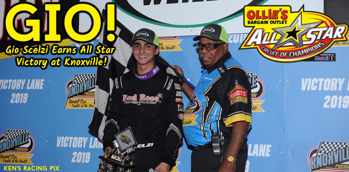 Gio Scelzi dominates All Star visit to Knoxville Raceway and becomes youngest 410 winner in track history