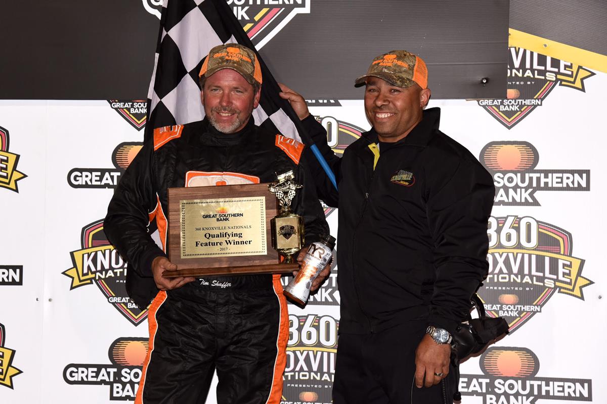 Tim Shaffer Tops Night 1 of the 27th Knoxville 360 Nationals presented by Great Southern Bank; Jamie Ball Leads the Points