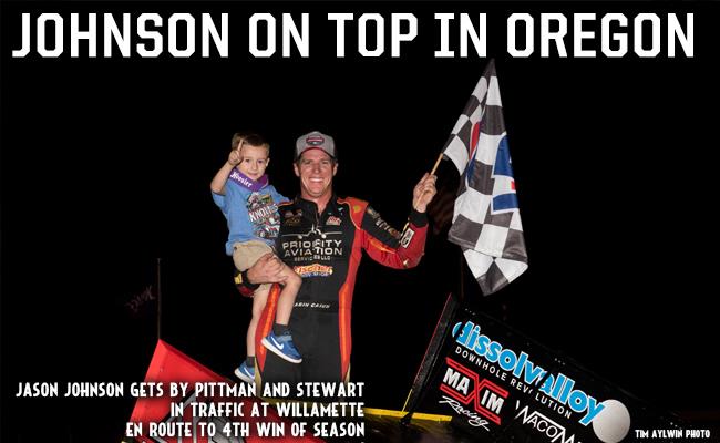 JASON JOHNSON SCORES WILLAMETTE VICTORY IN LAPPED TRAFFIC
