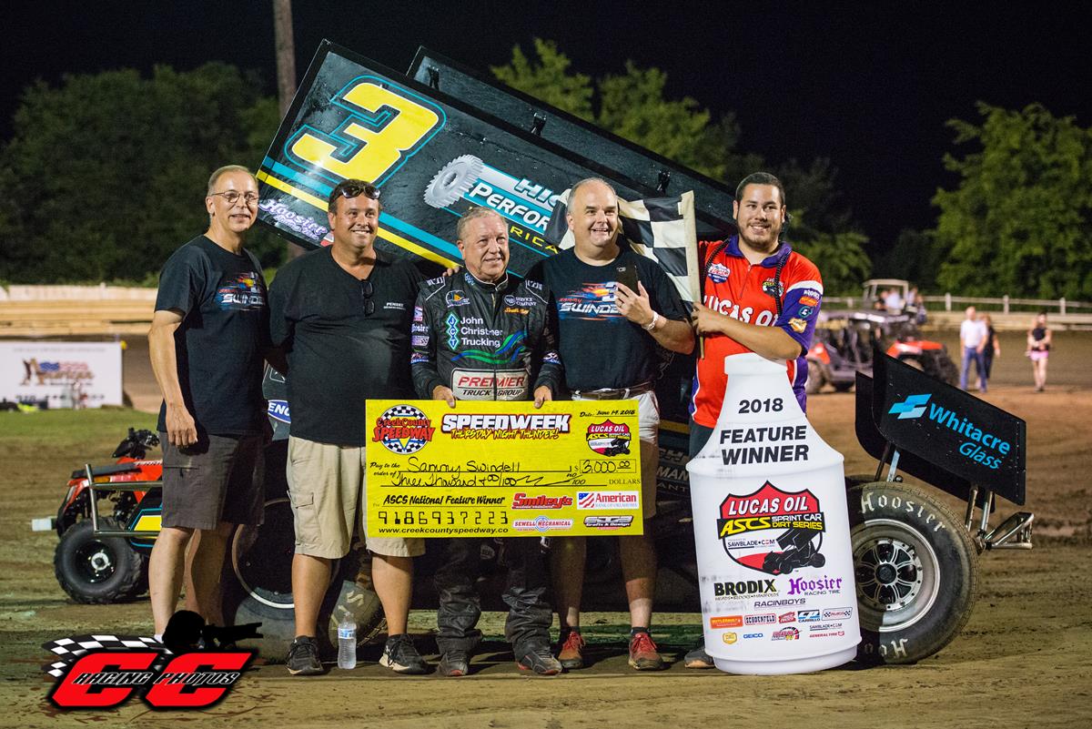 Swindell Triumphant With Lucas Oil ASCS In First Creek County Speedway Visit