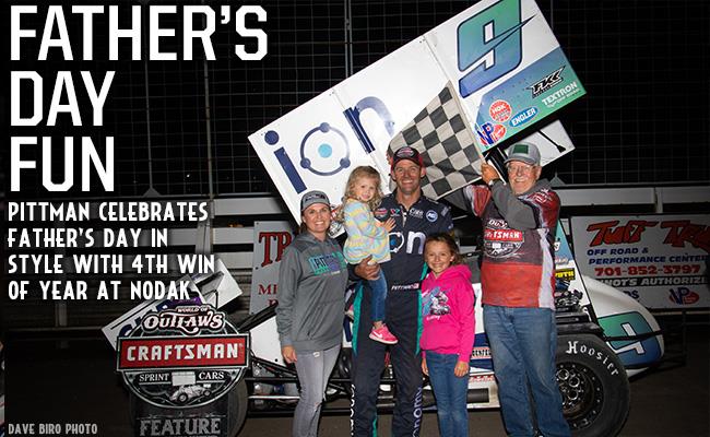 Pittman Powers to 4th Win of Season at Nodak