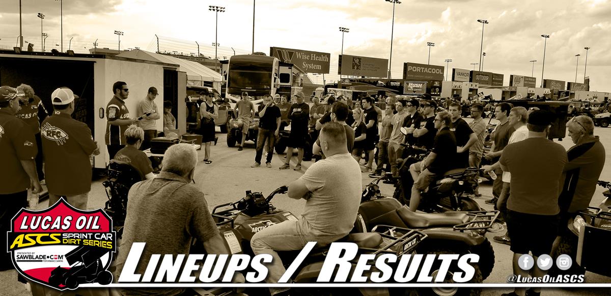 Lineup / Results - Lawton Speedway