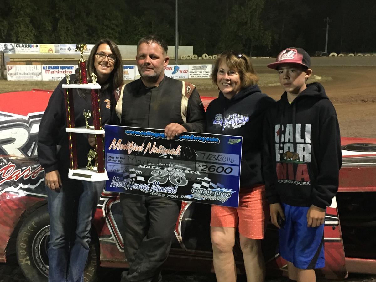 Mark Carrell Wins Final Night Of Mark Howard Memorial CGS Modified Nationals; Robustelli And Williamson Also Get Wins