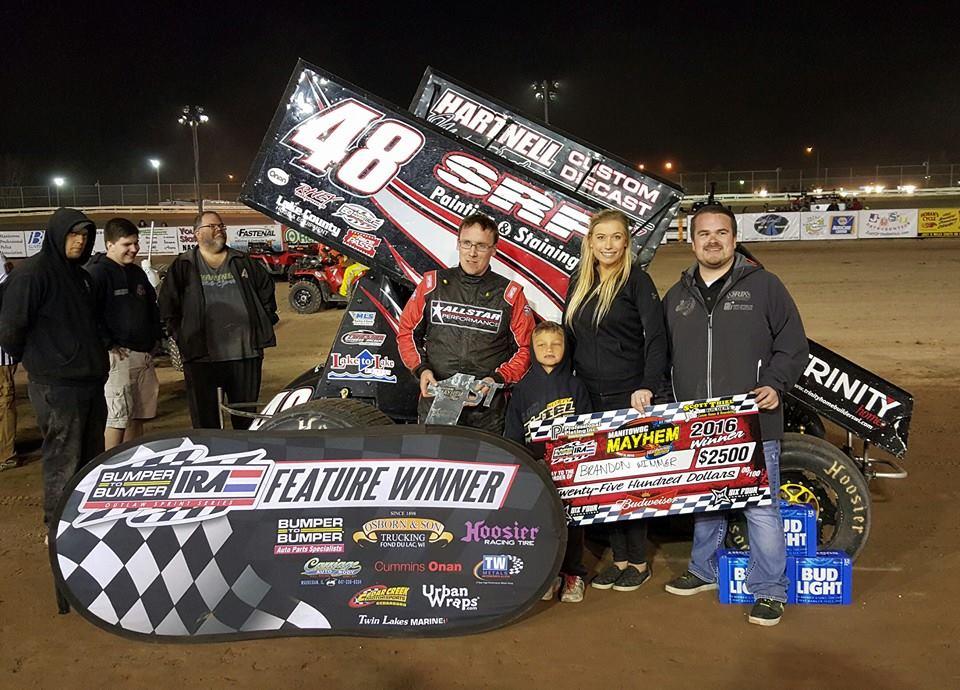 Brandon Wimmer- Win in First Outing at Manitowoc with IRA!