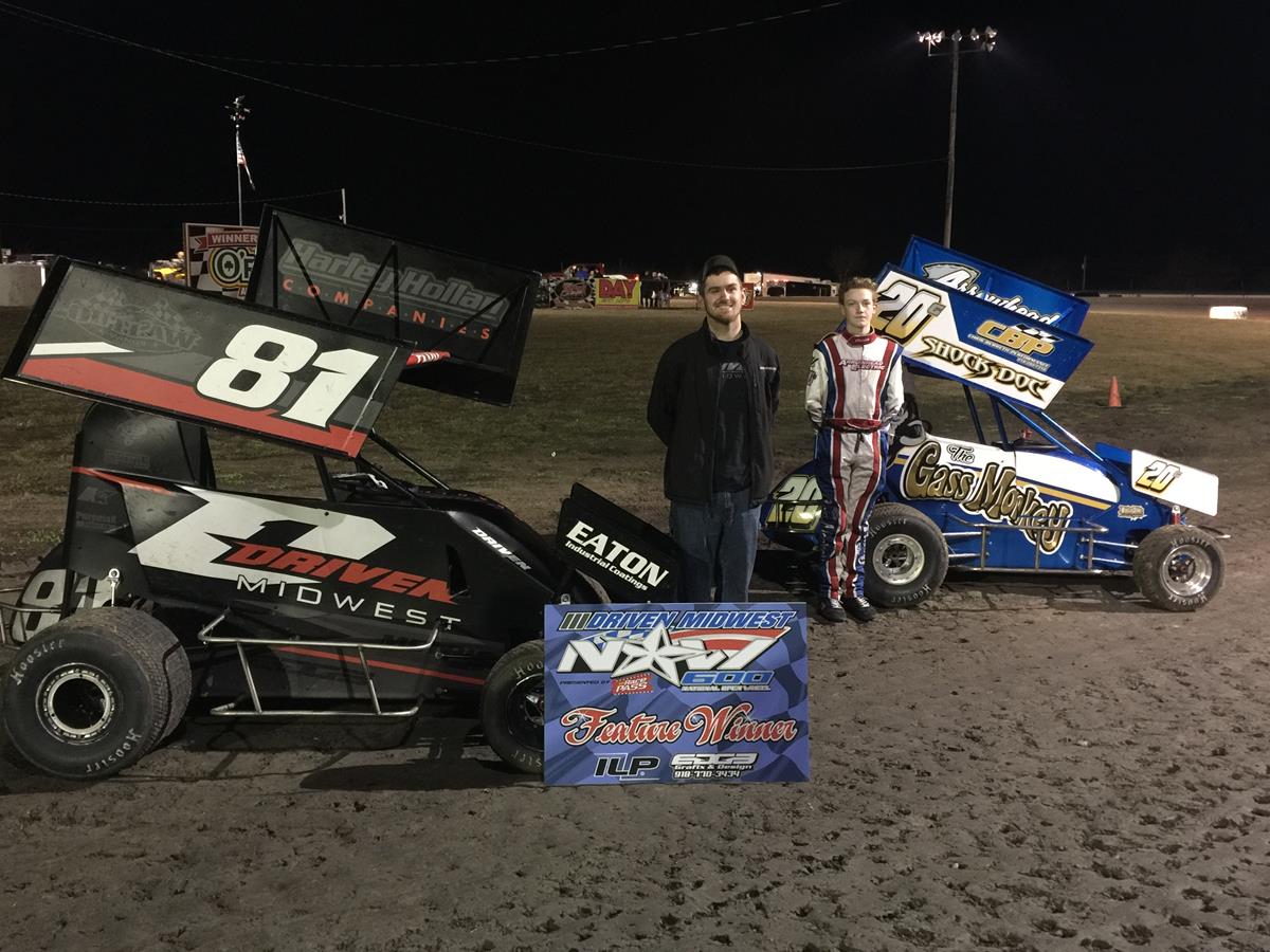 Flud Doubles Up and Gass Garners First-Ever Driven Midwest USAC NOW600 National Victory to Open Season at Texas Short Track Opener