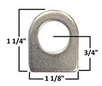 A&A Brake Line Tab, 5/8 Hole .100 Steel 4/Pack