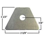 A&A Seat Tab, 1/2 Hole 1/8 Steel 4/Pack