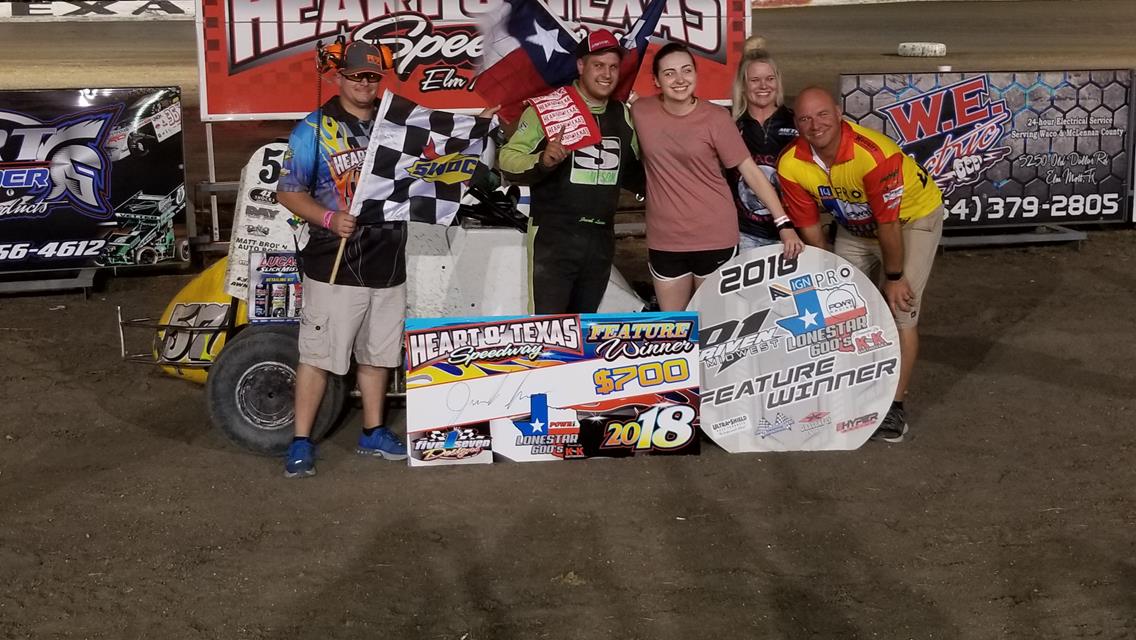Lucas &amp; Hyland Top Night #1 at Heart O&#39; Texas Speedway