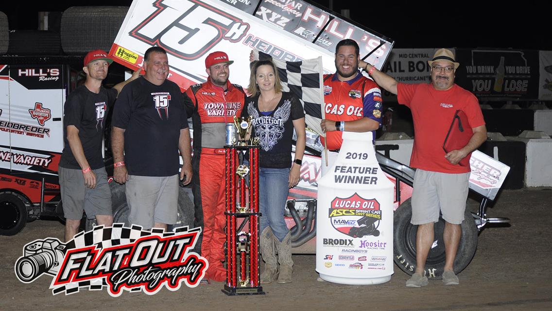 Hafertepe Tops Lucas Oil American Sprint Car Series Speedweek With Salina Speedway Victory