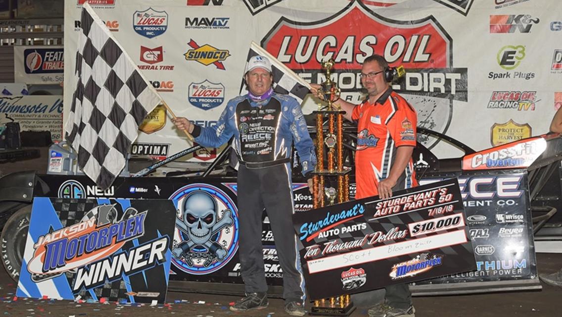 Bloomquist Sweeps Lucas Oil Late Model Dirt Series Debut at Jackson Motorplex; Forbrook and Schreurs Also Victorious