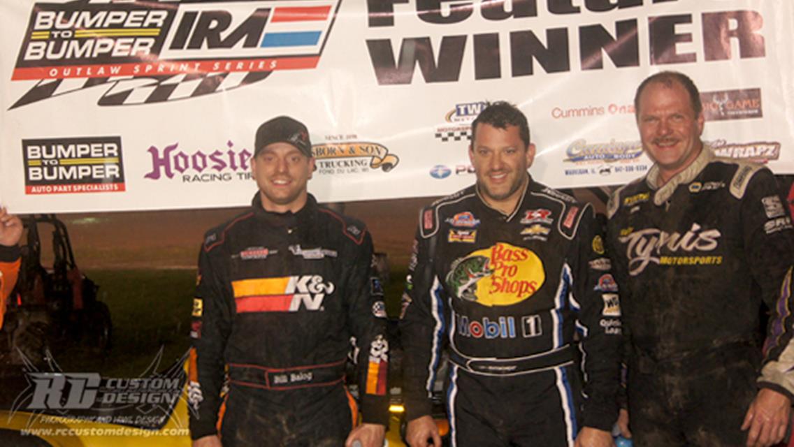 SMOKE, NIGHTMARES AND THUNDER!  STEWART WINS DUEL WITH BALOG FOR BUMPER TO BUMPER IRA SPRINT VICTORY AT PLYMOUTH!