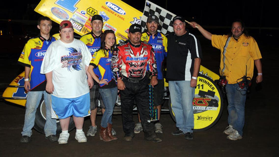 Attached Photo: Danny Lasoski won Friday night's Speedway Motors ASCS Warrior season finale at Valley Speedway in Grain Valley, MO. (Joe Orth photo)