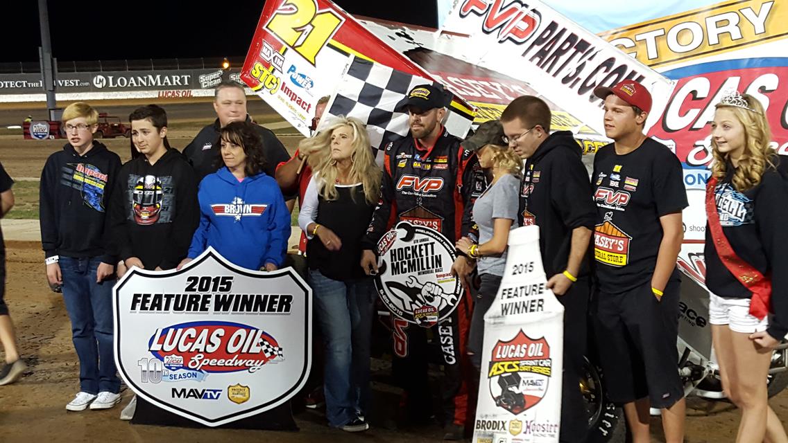 Brian Brown Wins Friday Night at the Hockett/McMillin Memorial