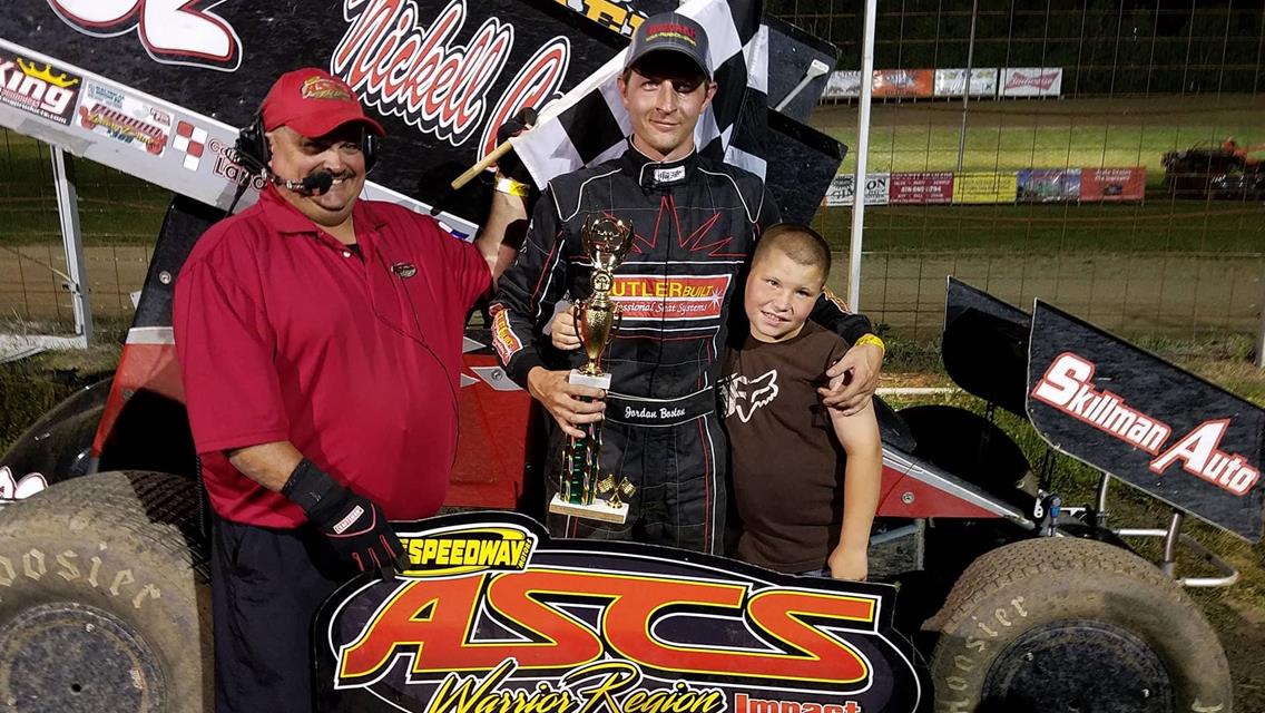 Jordan Boston Prevails With ASCS Warrior Region At U.S. 36 Raceway’s Bud Shootout