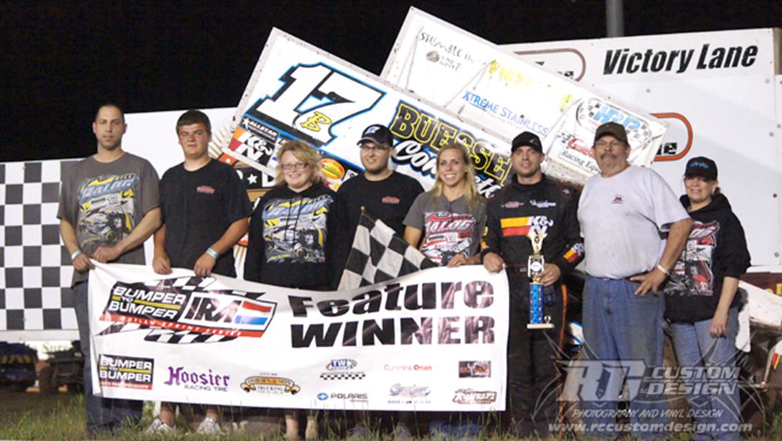 BALOG CONTINUES STRANGLEHOLD ON OSHKOSH SPEEDZONE VICTORY LANE IN BUMPER TO BUMPER IRA SPRINT ACTION!