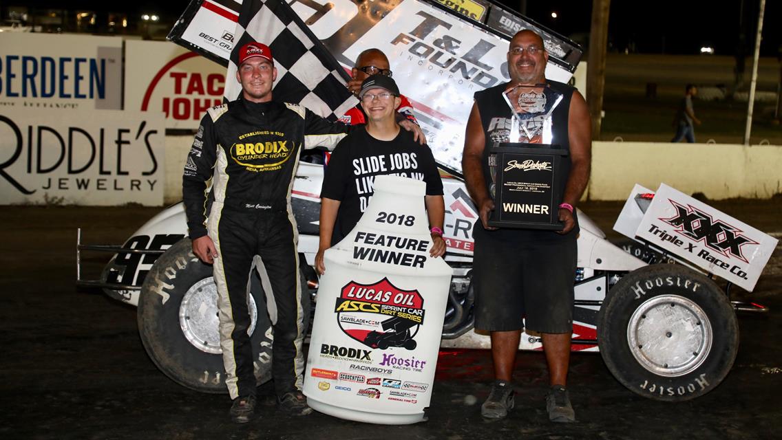 Matt Covington Tops Lucas Oil ASCS Brandt Agricultural Showdown at Brown County Speedway