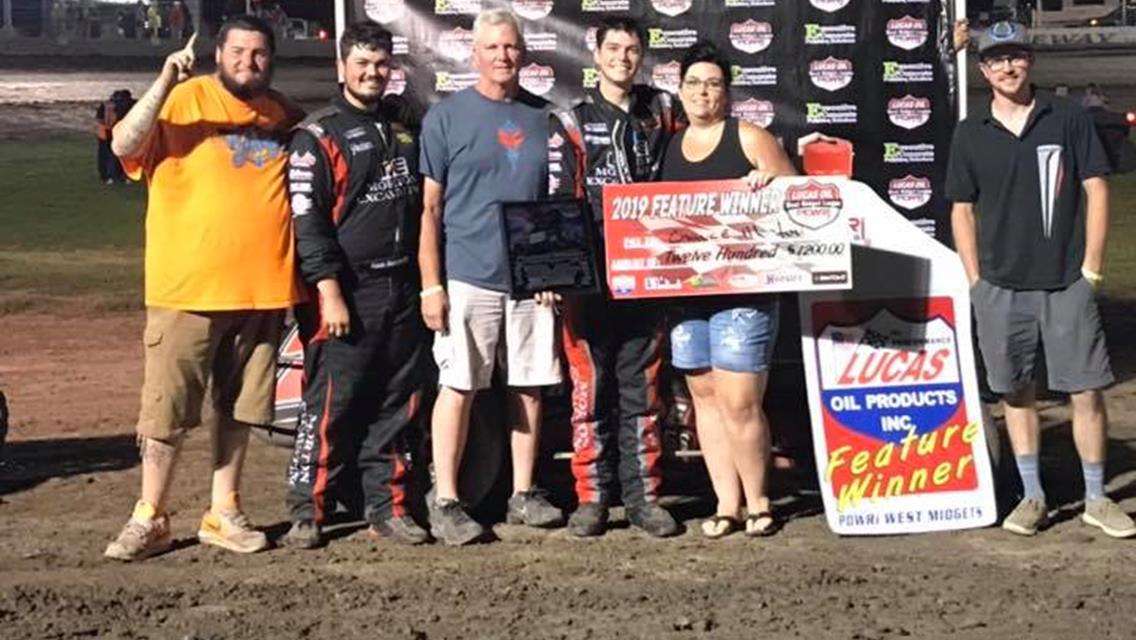 FELKER AND MORTON SPLIT MIDGET ROUND UP WINS