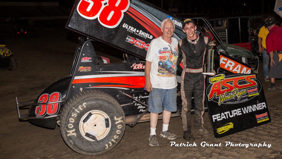 Cody Baker Returns To Victory Lane with Speedway Motors ASCS Warrior Region