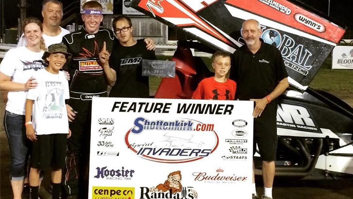 Chris Martin Charges to Victory in Wild Non-Stop 25-Lapper in Quincy