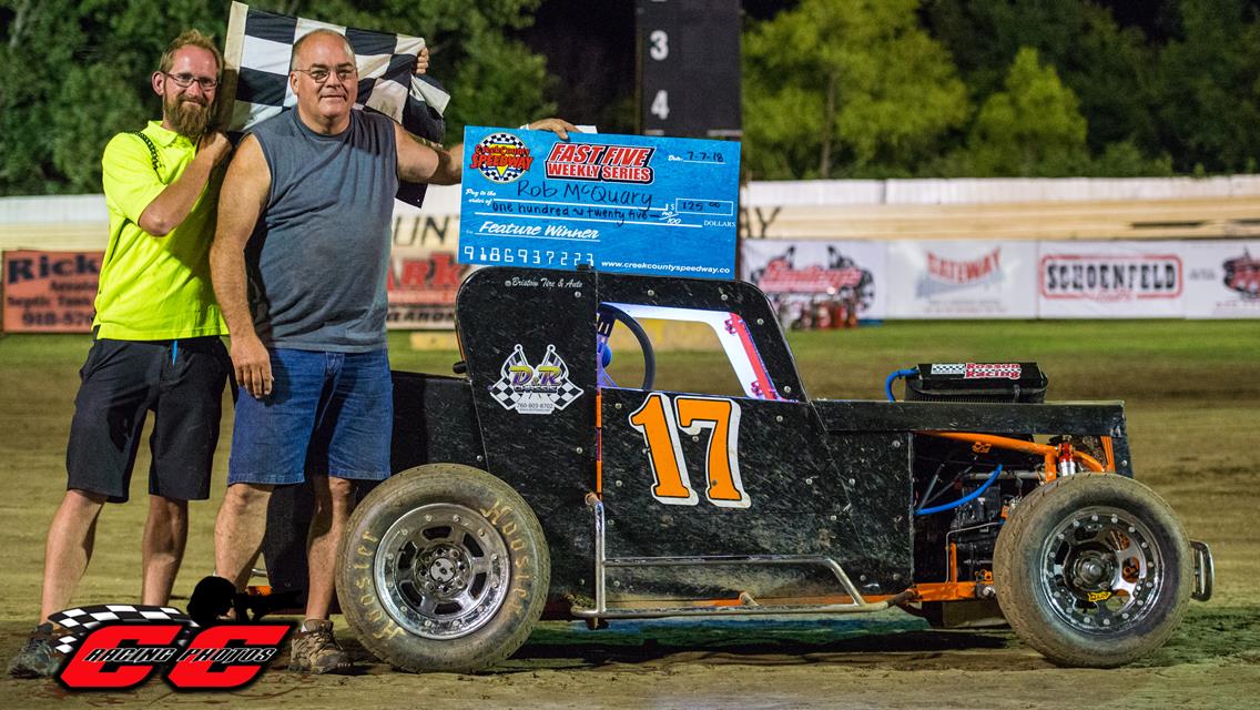 Davis Continues Modified Dominance as Morton, McSperitt, Scott, and McQuary Pick Up Creek County Speedway Victories