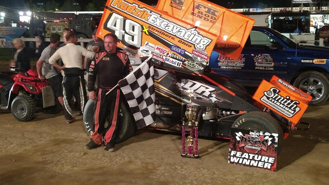‘Money Man’ Tim Shaffer Takes Ohio Sprint Car Series Win at PPMS