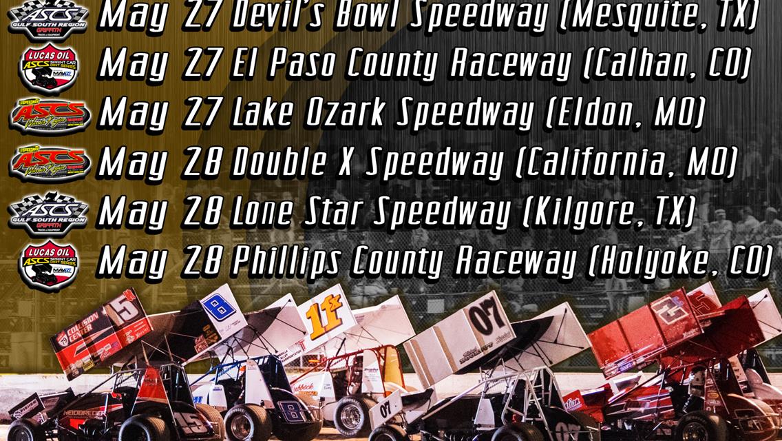Seven Events Line 2017 ASCS Memorial Day Weekend Lineup