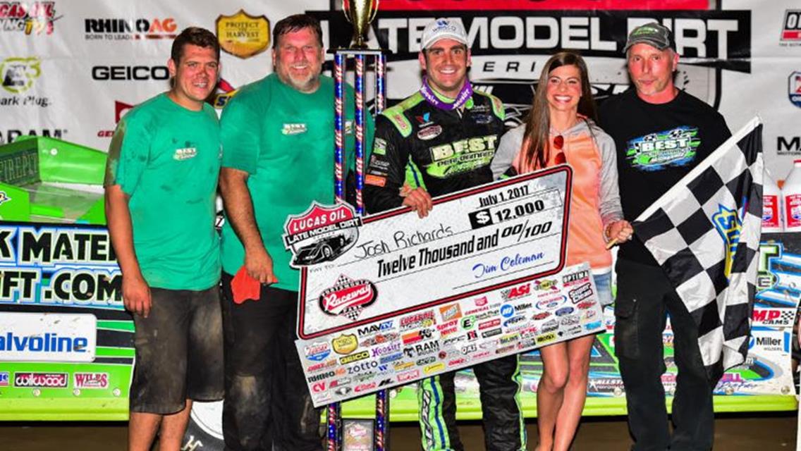 Richards flies Lucas Oil Late Model checkers at Portsmouth