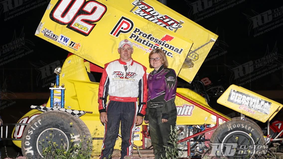 REINKE MASTERS HIGH SIDE, OUTRUNS NEITZEL FOR FILSKOV MEMORIAL VICTORY AT PLYMOUTH IN BUMPER TO BUMPER IRA OUTLAW SPRINT ACTION!