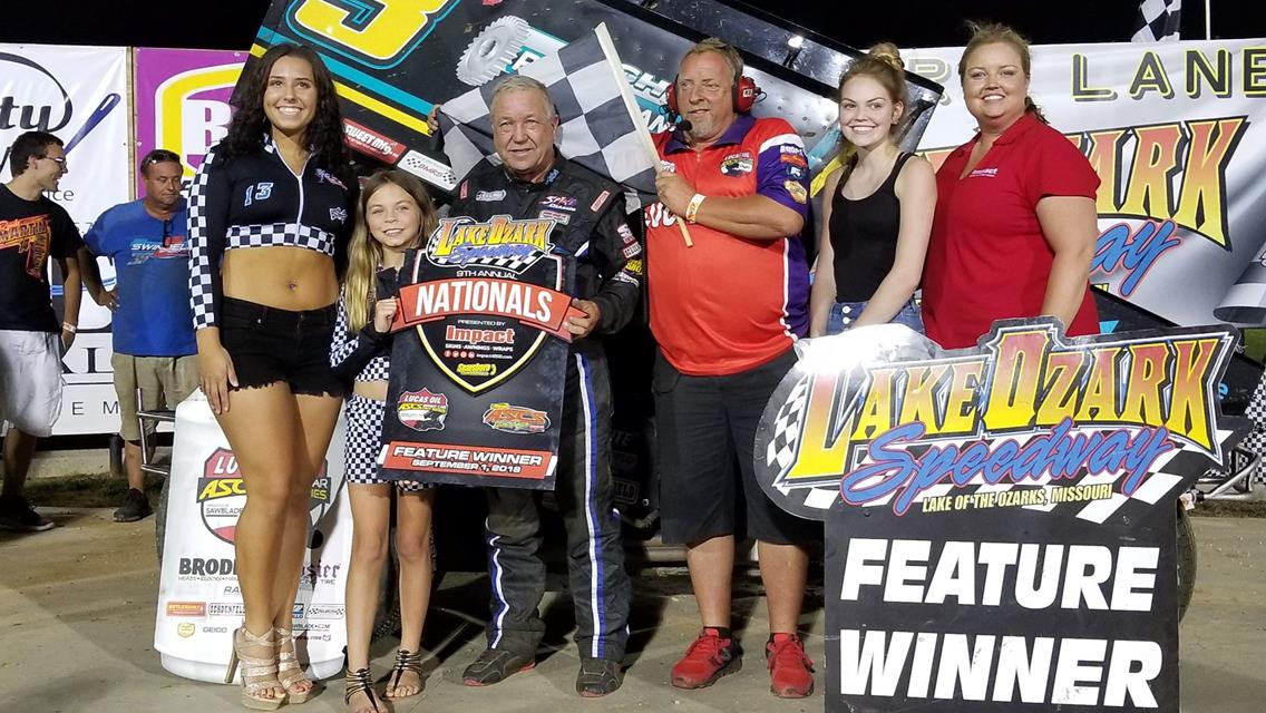 Sammy Swindell Dominates Lake Ozark 360 Nationals Opener With Lucas Oil American Sprint Car Series