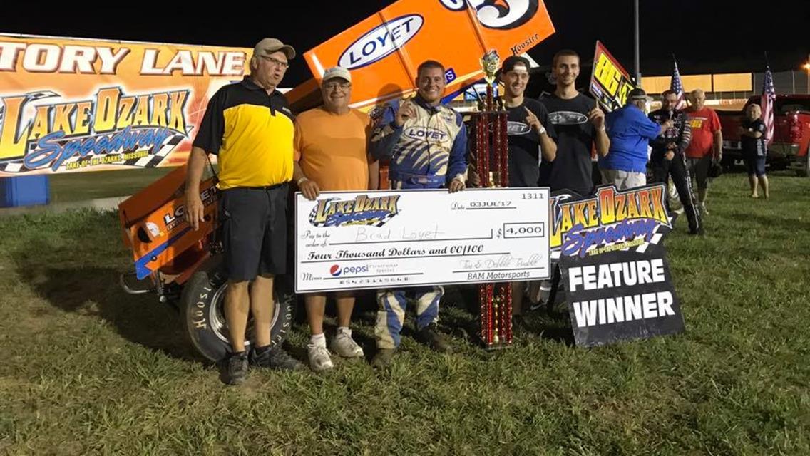 Loyet bags $4,000 at Lake Ozark Speedway