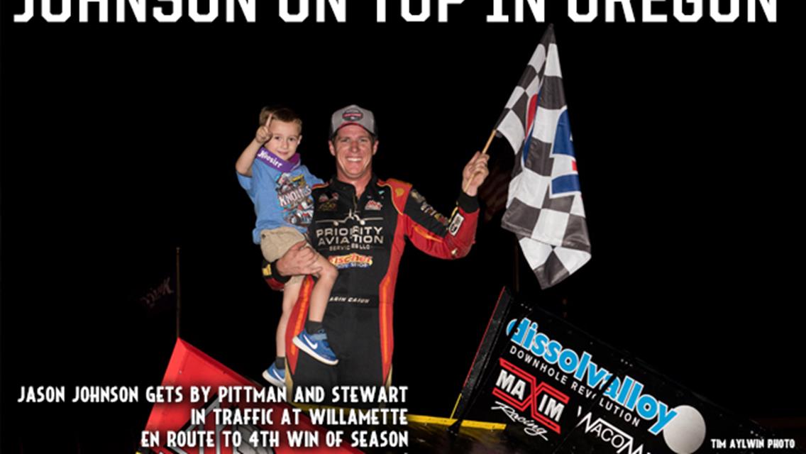 JASON JOHNSON SCORES WILLAMETTE VICTORY IN LAPPED TRAFFIC