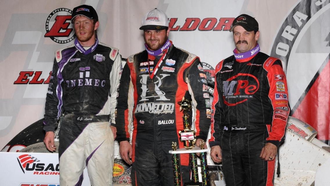 Ballou Blows Away Field to Win Friday Eldora Feature