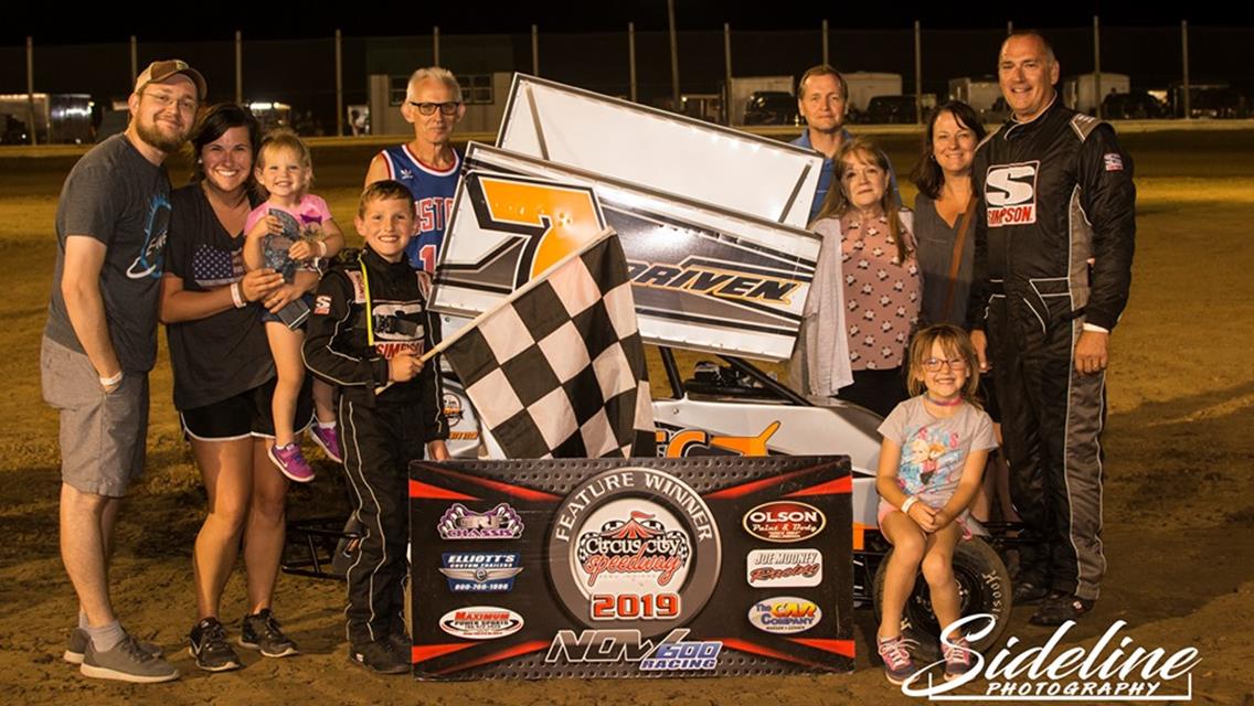 Partridge Scores Junior Sprint Jam! Stout, Bolton, Lee, Naida and Hoyer Pick Up Wins at Circus City Speedway