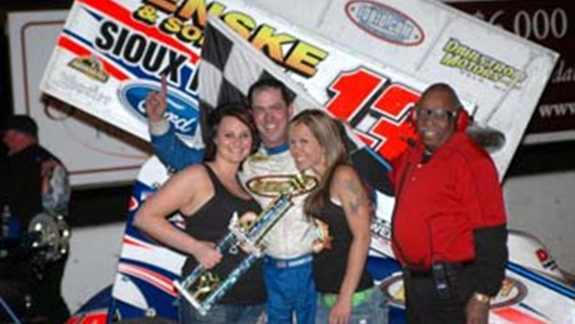 Dobmeier in victory lane at Huset's on Sunday