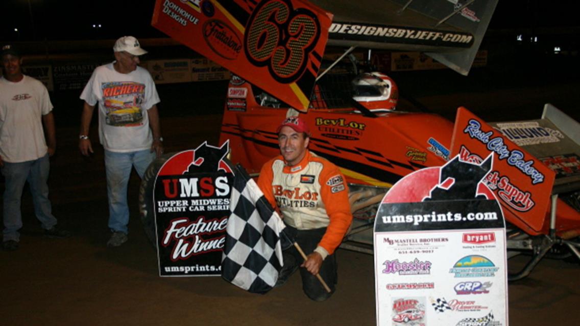 JR JR in Victory Lane at Rice Lake Speedway August 27.