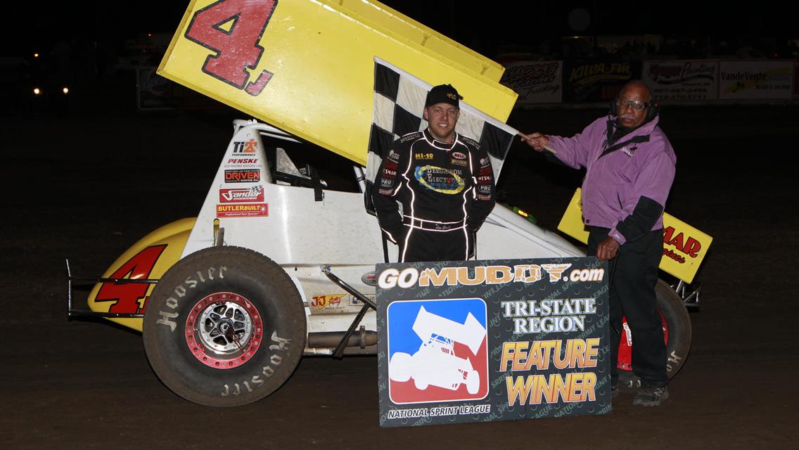 Grosz Takes Advantage of Late Opportunity to Win Inaugural GoMuddy.com NSL 360 Tri-State Event at Rapid Speedway