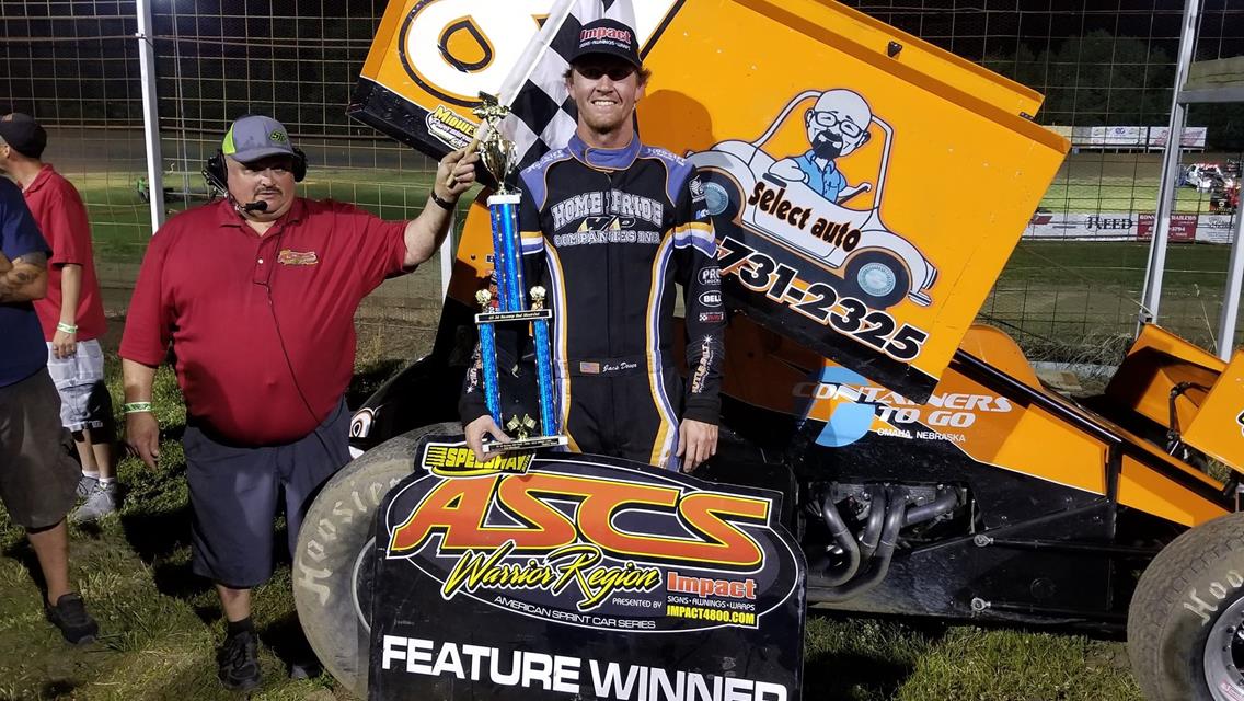 Jack Dover Wins U.S. 36 Raceway Bud Shootout With ASCS Warrior Region