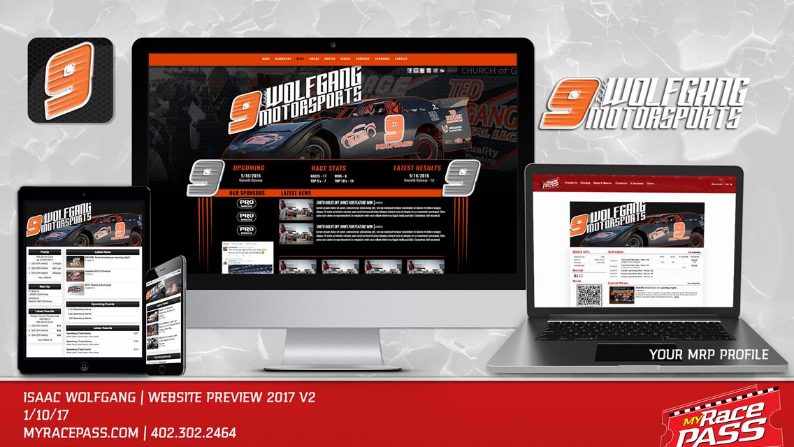 MyRacePass Generates Pro Platinum Package for Isaac Wolfgang
