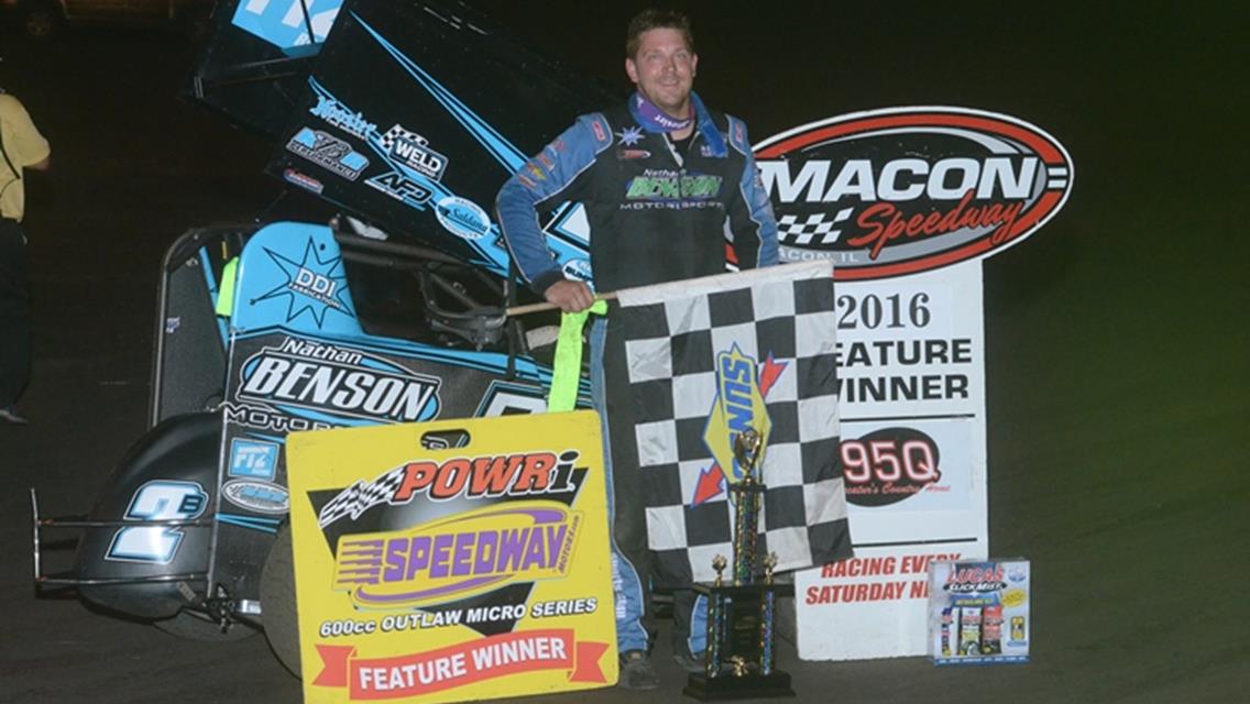 Benson’s 21st Win Comes at Camfield Memorial, Sweeps Weekend
