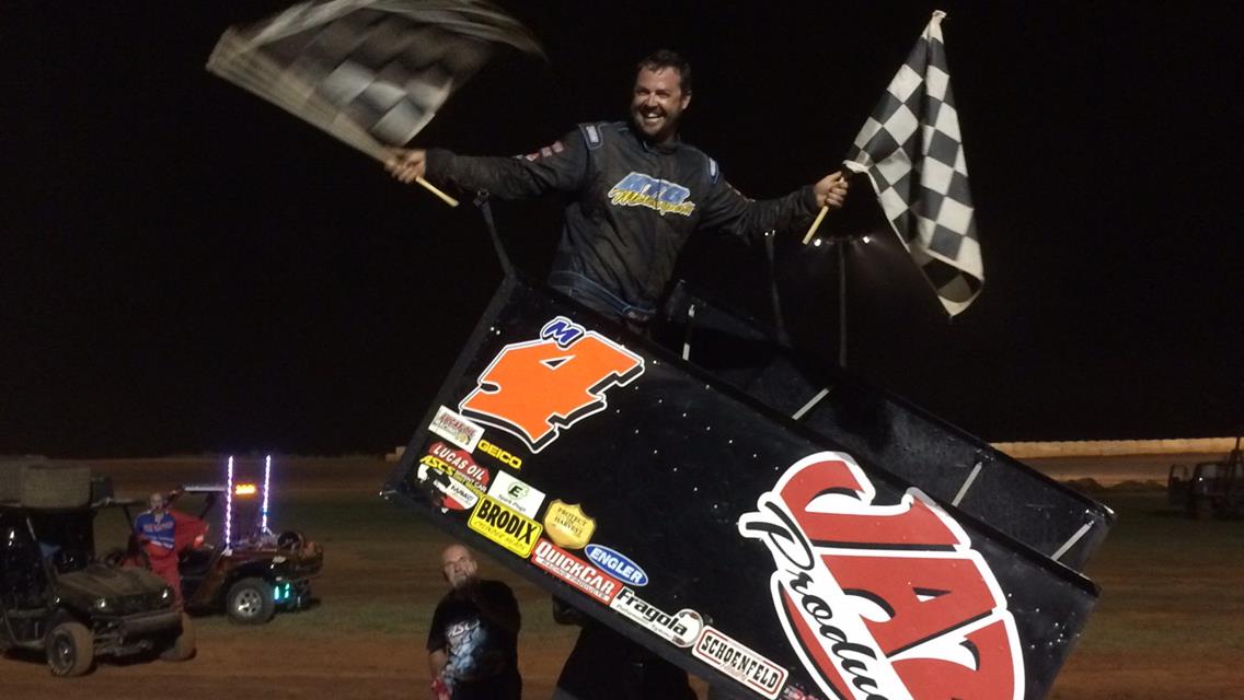 Michael Miller Wins Again Against Lucas Oil ASCS Southern Outlaw Sprints