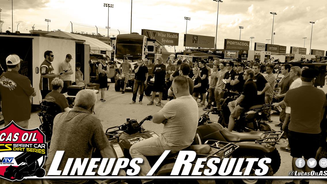 Lineups / Results: Route 66 Motor Speedway