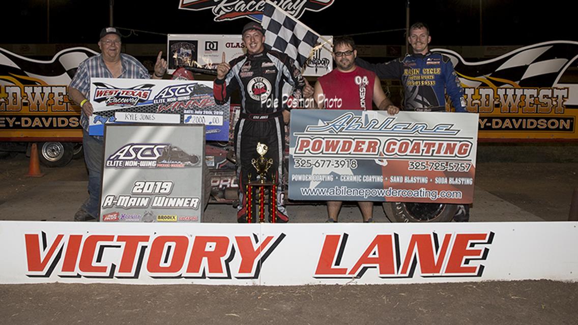 Kyle Jones Smooth In Traffic For ASCS Elite Non-Wing Score At West Texas Raceway