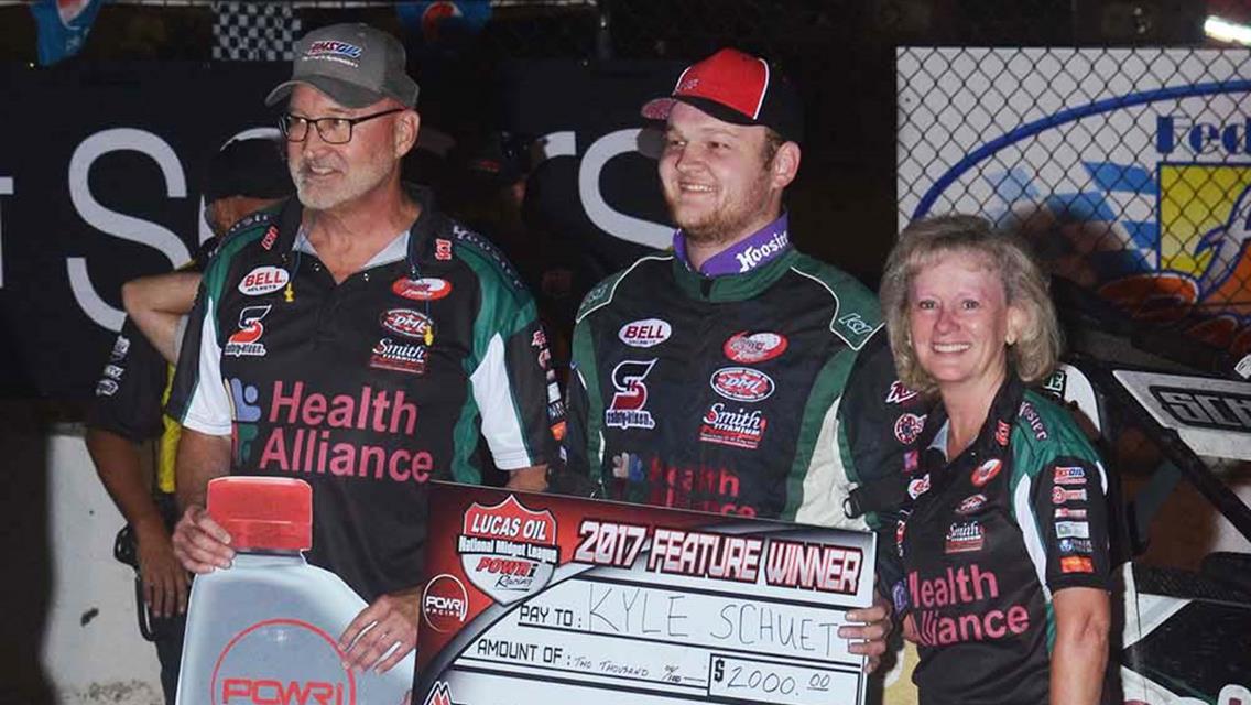 Schuett scores big career first POWRi win at I-55 Raceway
