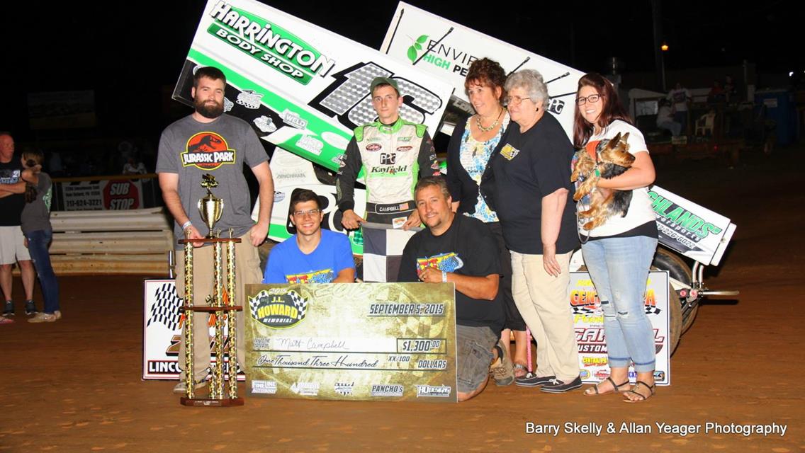 Matt wins J.L. Howard Memorial Race at Lincoln Speedway 9/5/15