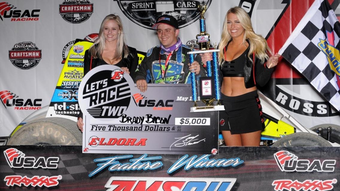 Bacon Set for USAC Sprint Car Double after Big E Triumph