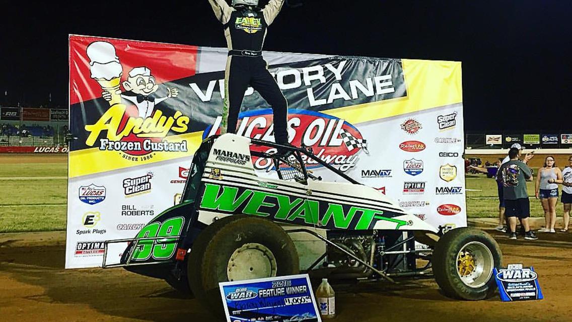 WEYANT CONQUERS LUCAS OIL FOR 3RD IN A ROW WIN