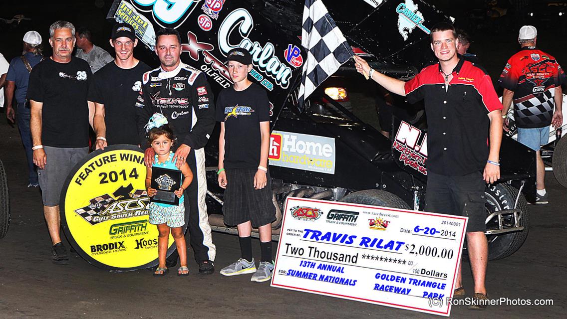 Travis Rilat on top with Gulf South at Beaumont
