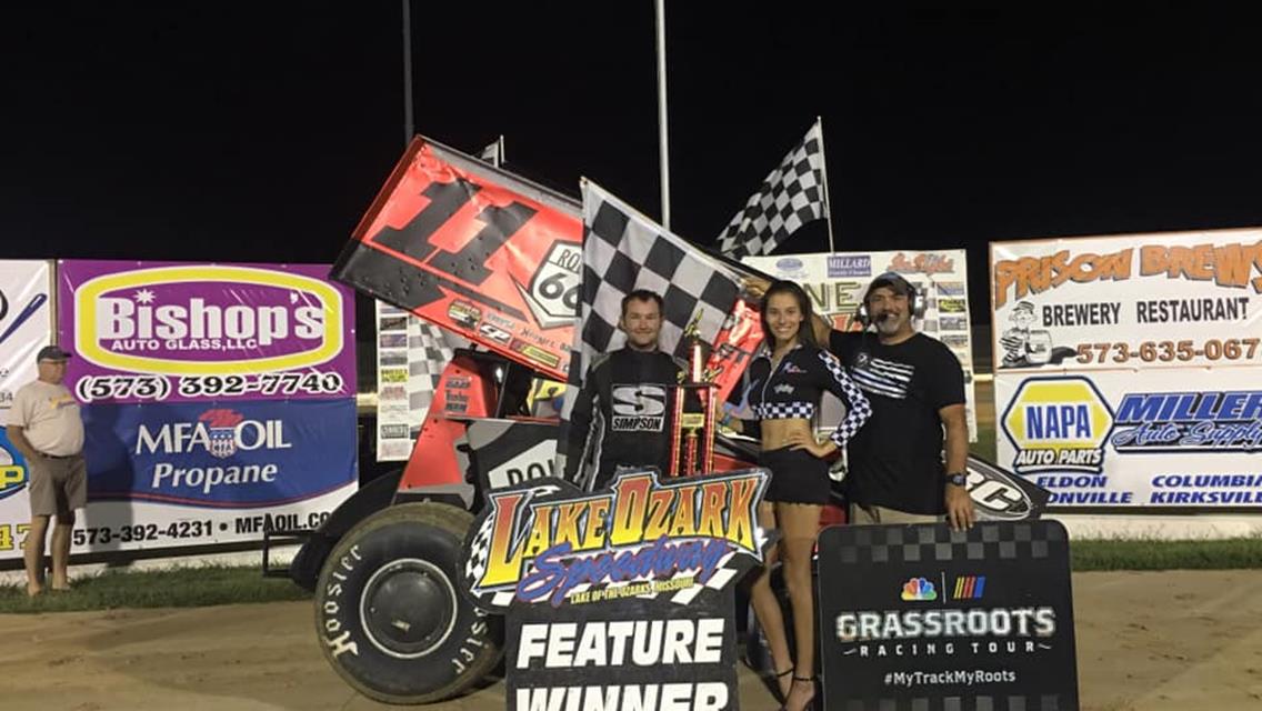 Crockett Sweeps Night to Score First Career Win at Lake Ozark Speedway